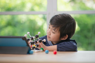 Kid Playing with Element Mockup