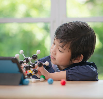 Kid Playing with Element Mockup