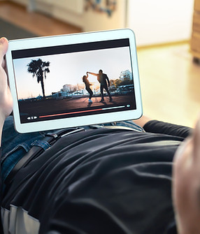 Watching something on an ipad