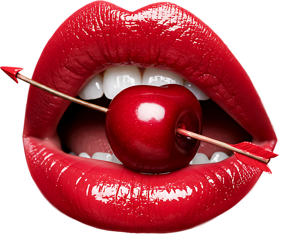 Lèvres rouges cerise