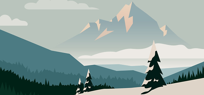 Mountain Landscape Illustration