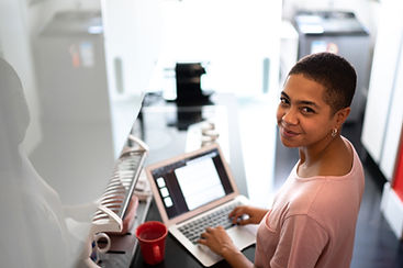 Woman Using Laptop