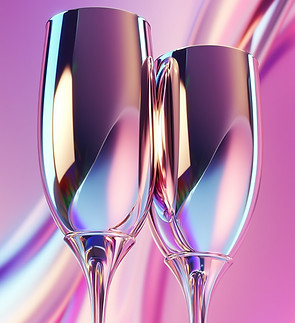 Colorful Champagne Glasses