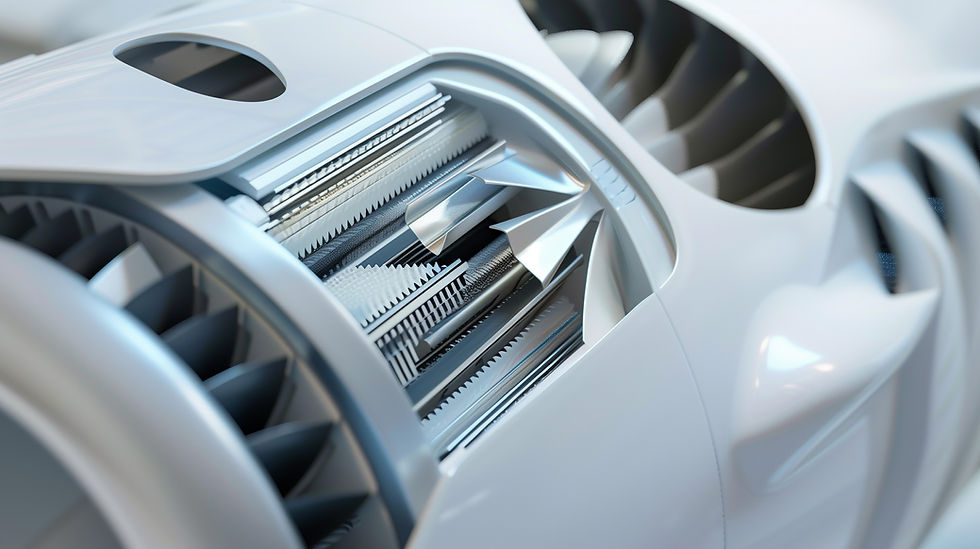 Primo piano del motore a reazione