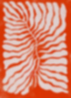 Abstract orange and white leaf illustration - background