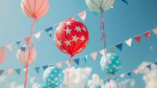 Red and Blue Balloons