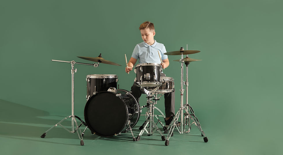 Child Playing Drums
