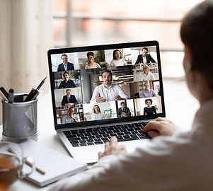 Reunião da equipe virtual