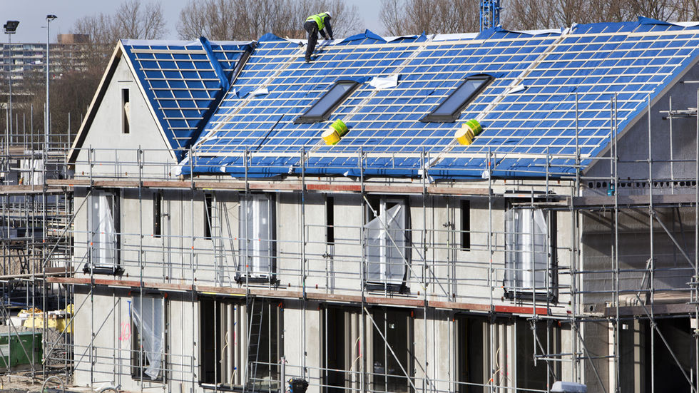 Worker on the roof