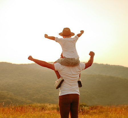 Father and Child Outdoors