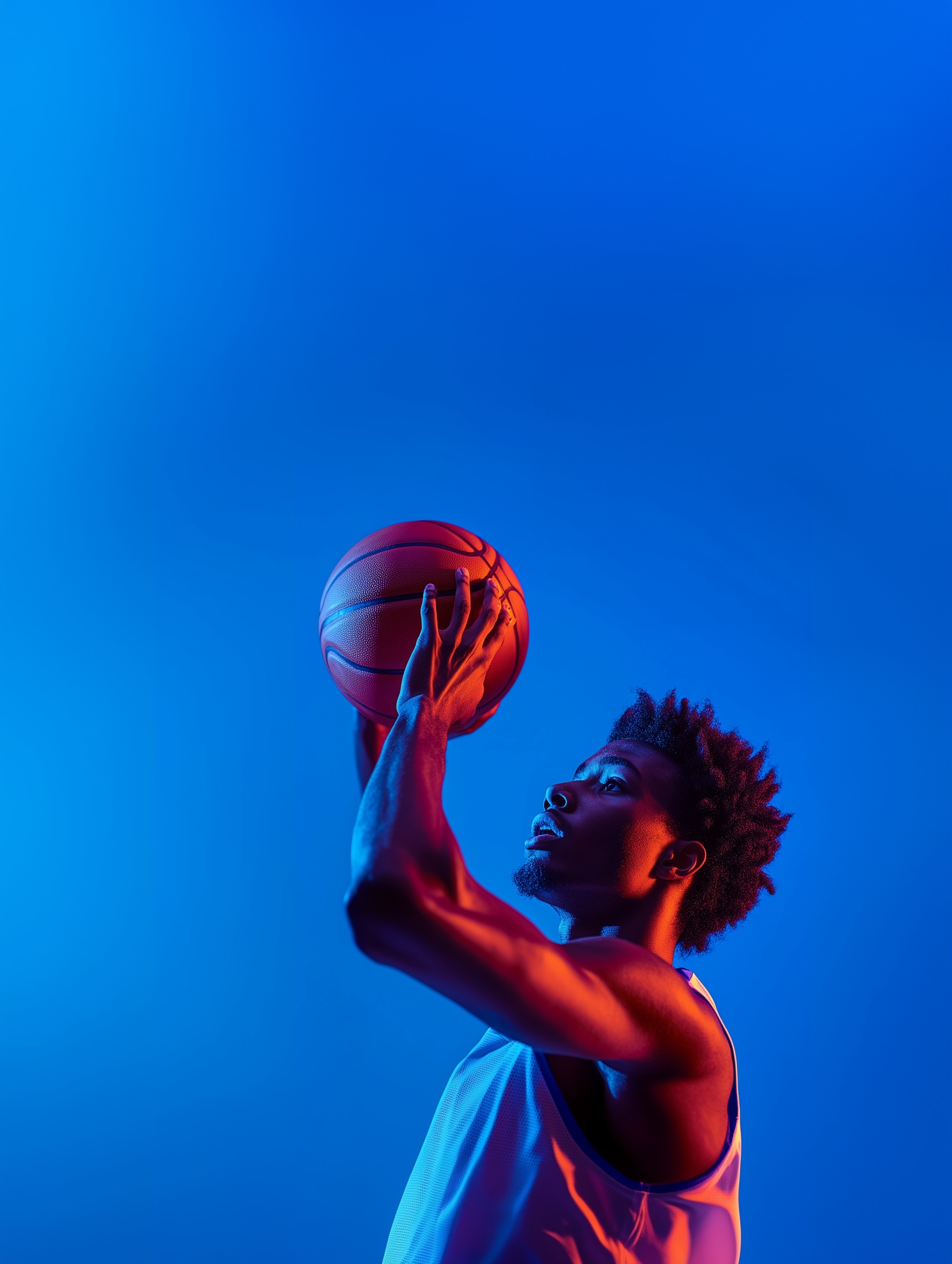 Athlete playing basketball