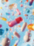 Colorful Pills Floating