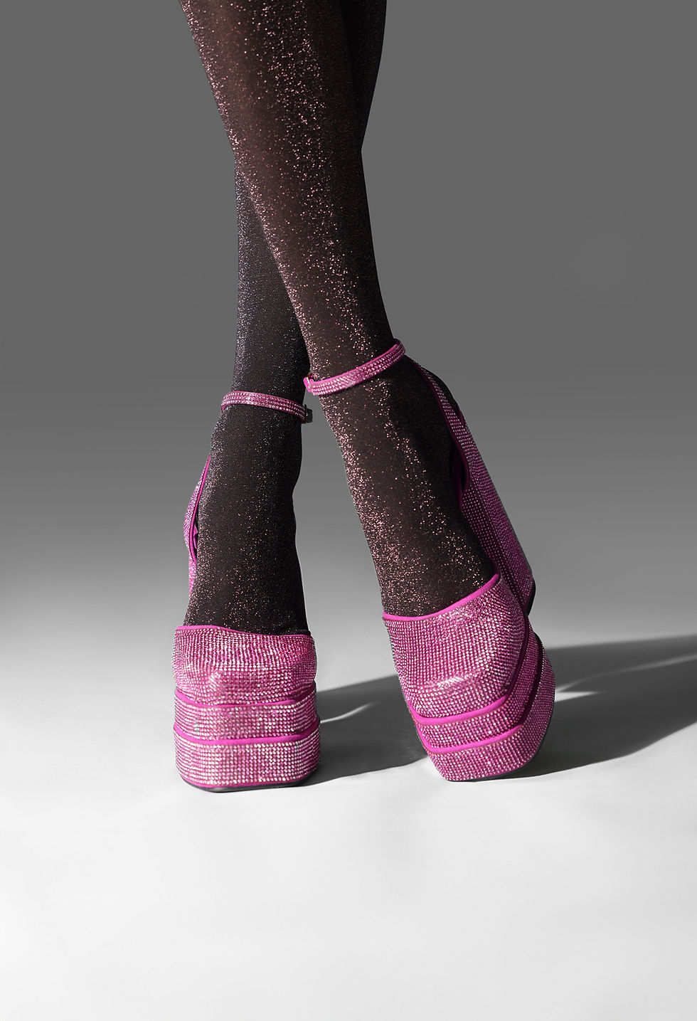 Pink Glitter Heels