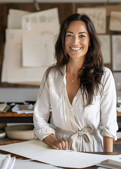 Woman in creative workspace