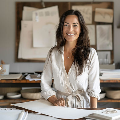 Woman in creative workspace