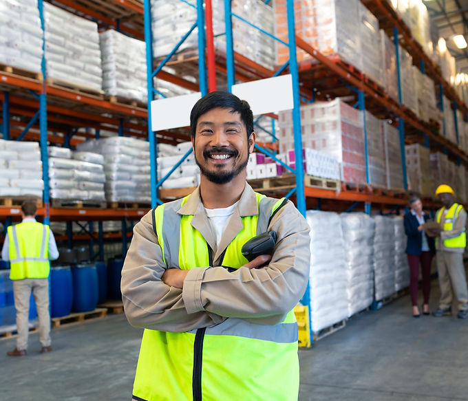 Warehouse Worker Smiling