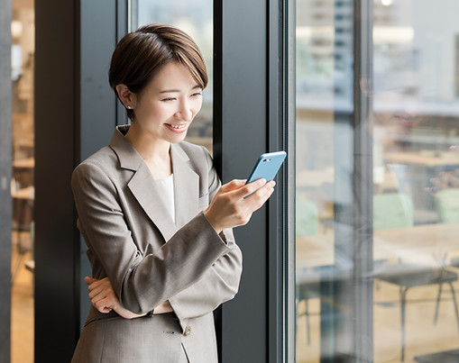 Person Looking at Mobile