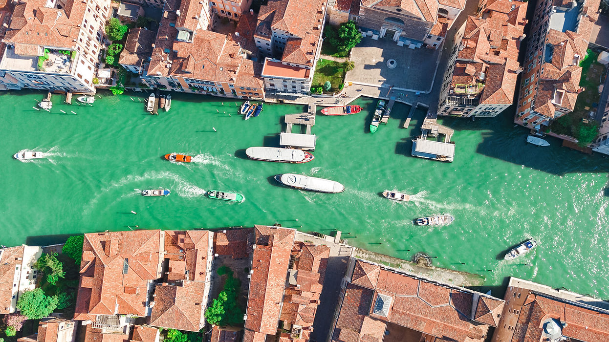 Vue aérienne du Grand Canal de Venise