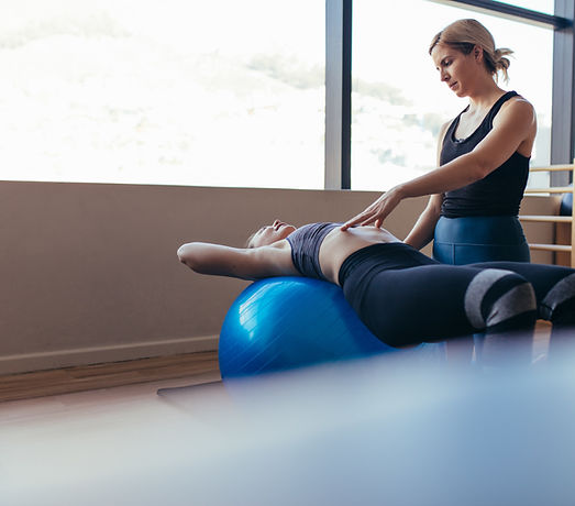 Fitnessball Übungseinheit