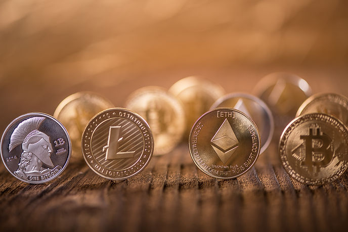 Cryptocurrency Coins Display