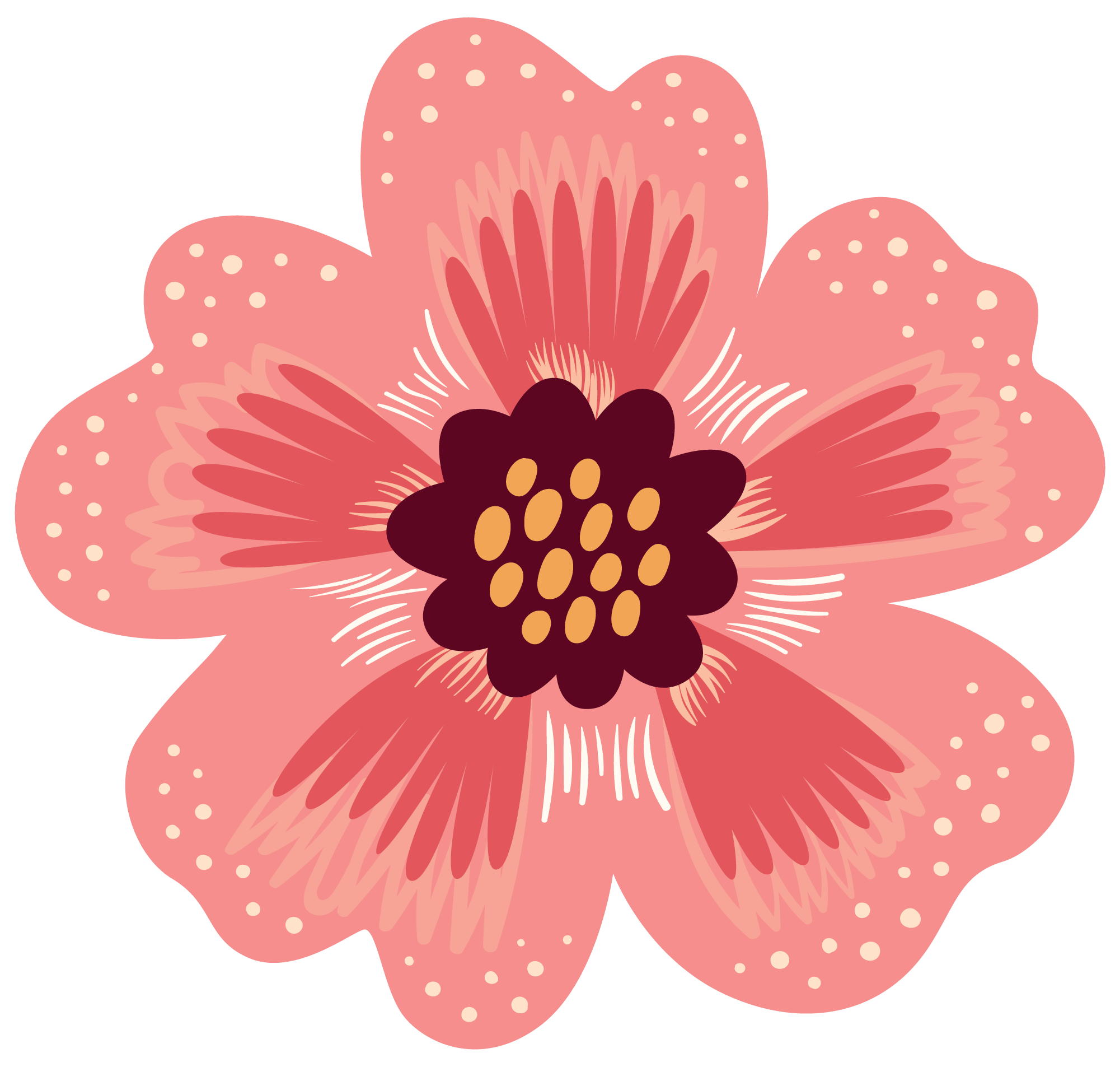 Pink Floral Illustration