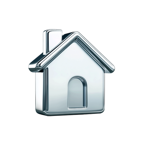 Silver house icon