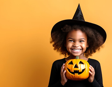 Child in Witch Costume