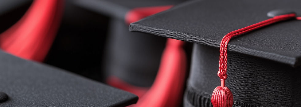 Graduation Caps Close-Up