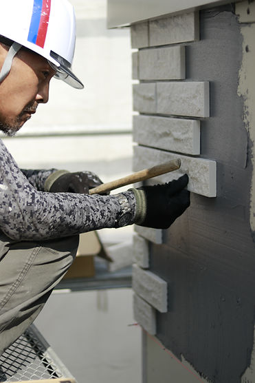 Construction Worker Tiling
