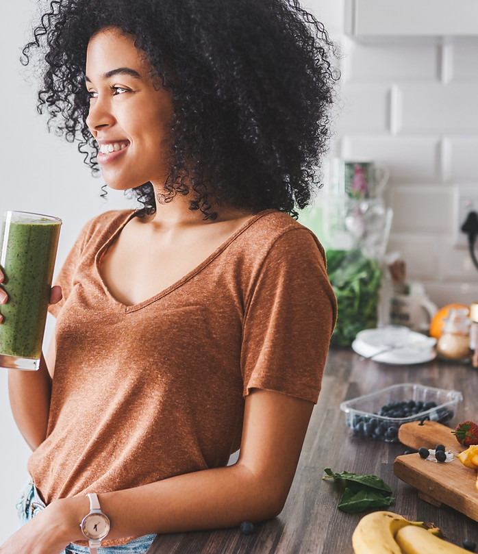 Woman Enjoying Smoothie