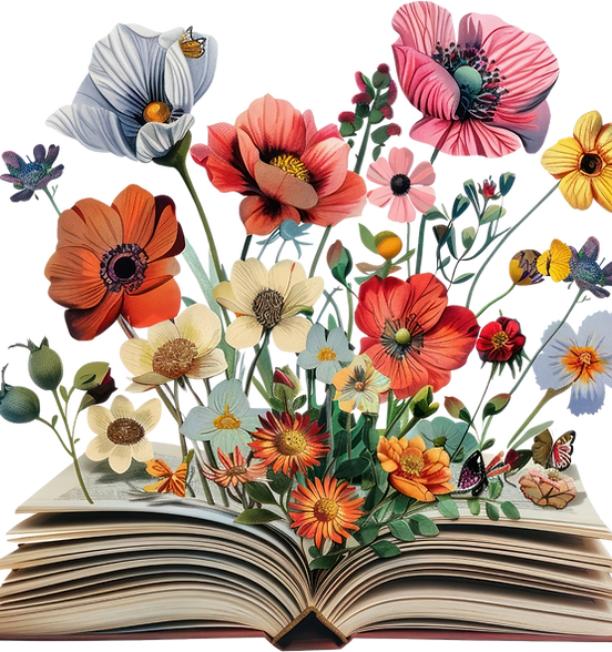 Open Book Flowers