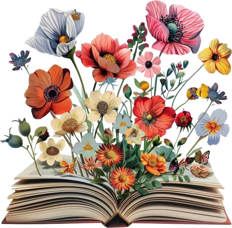 Open Book Flowers