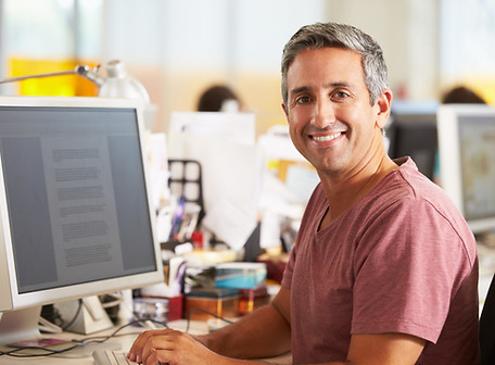 Smiling Office Worker