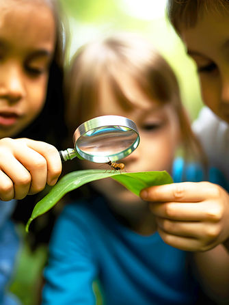 Children Studying Insect