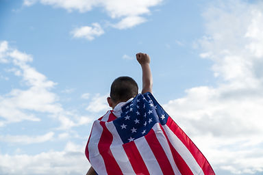 Child with American Flag