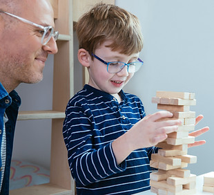 Father And Son Playing