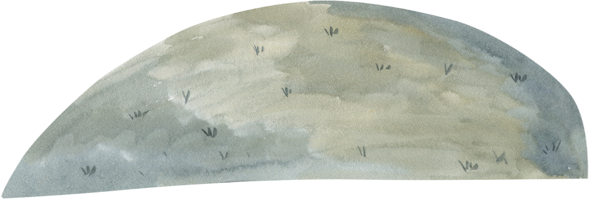 Watercolor Hill Illustration