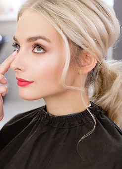 Make-up artist working