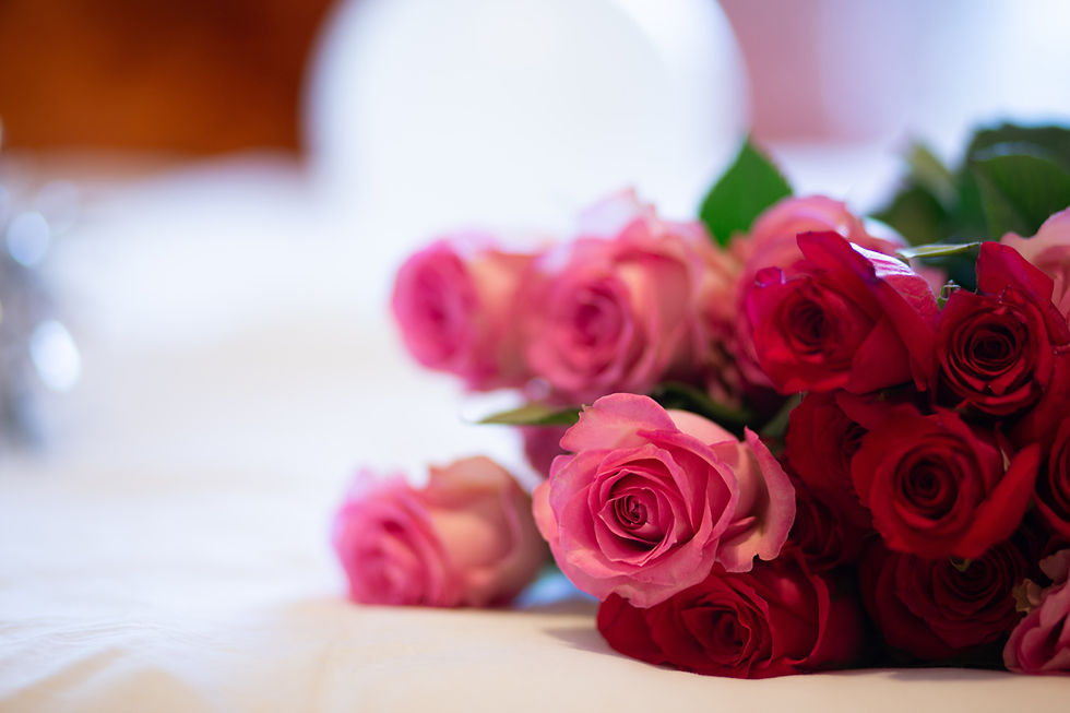 Roze en rode rozen