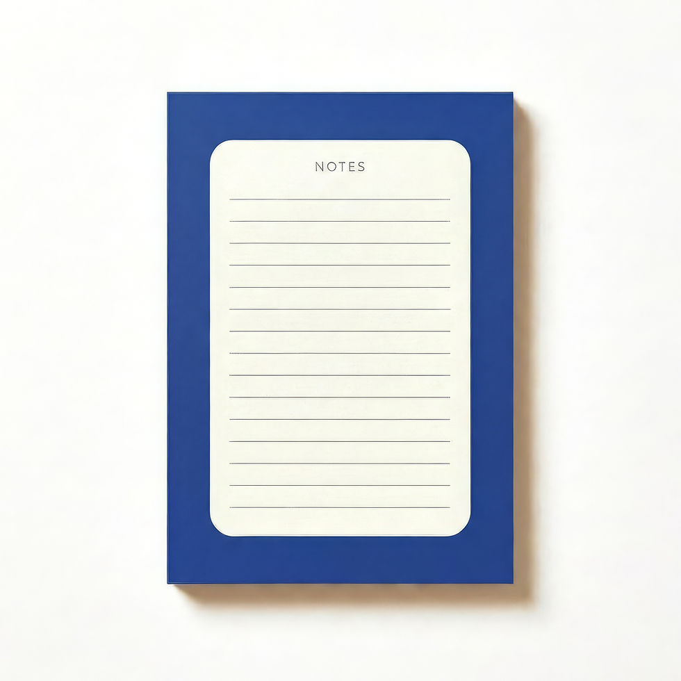 Caderno de Anotações Azuis