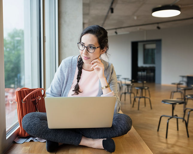 Student with Laptop