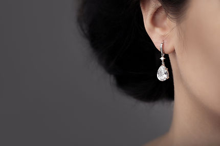 Diamond Teardrop Earring