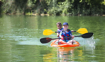 Children Kayaking Together