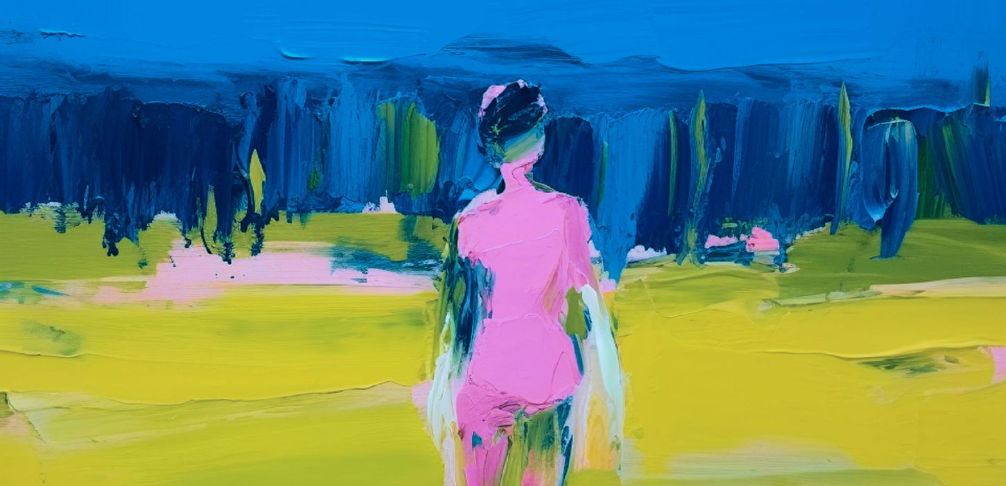 Acrylique, sable et encre sur toile de lin brut - 146 × 114 cm