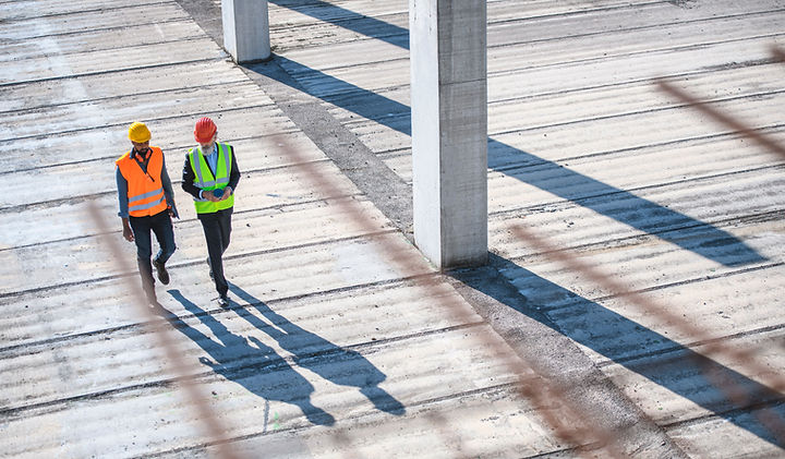 Construction Workers Walking