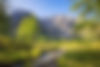 Stream and mountains