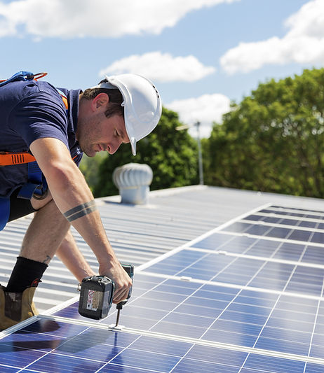 Installation d'un panneau solaire