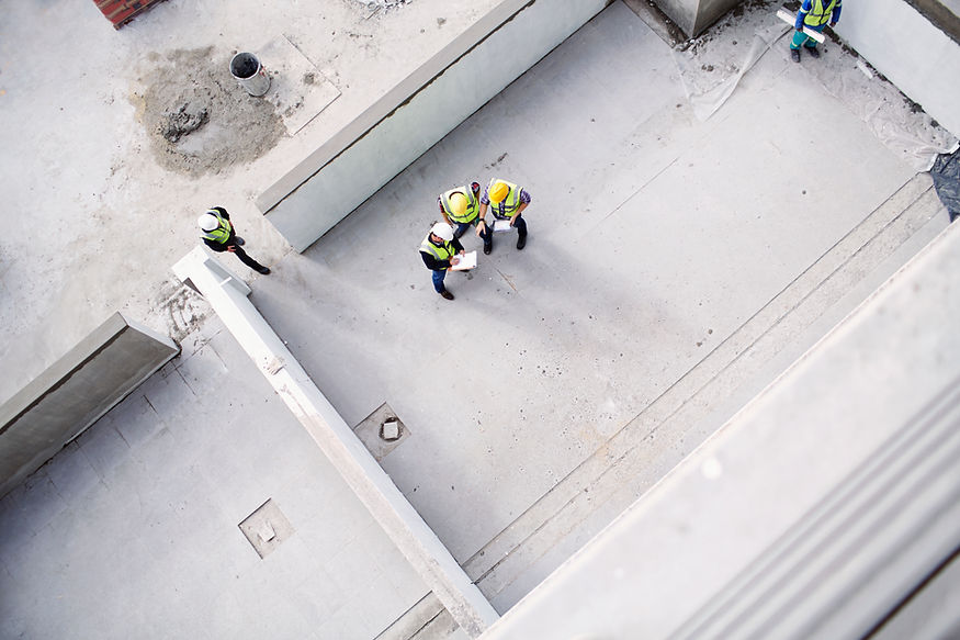 At the construction site