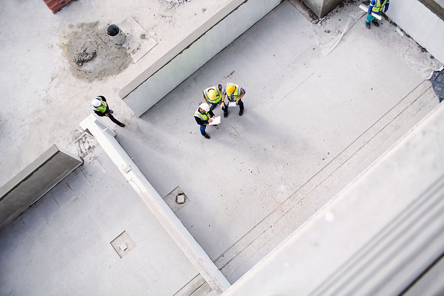 At the construction site