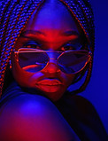 Red and Blue Neon Light
